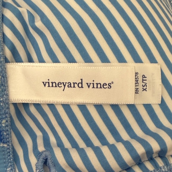 Vineyard Vines halter tropical blue tankini swim top - Picture 7 of 9
